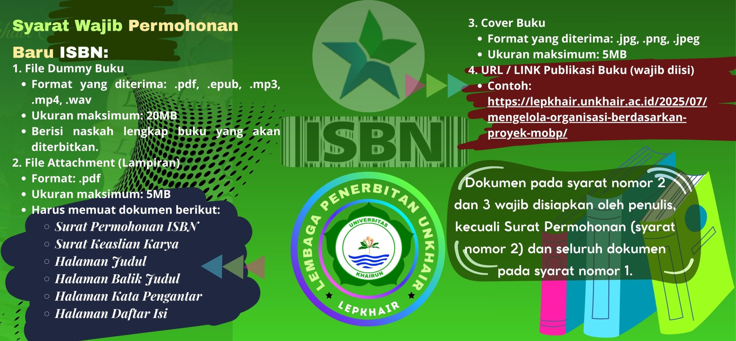 ISBN REQUEST (SYARAT USUL ISBN BUKU AJAR & REFERENSI)